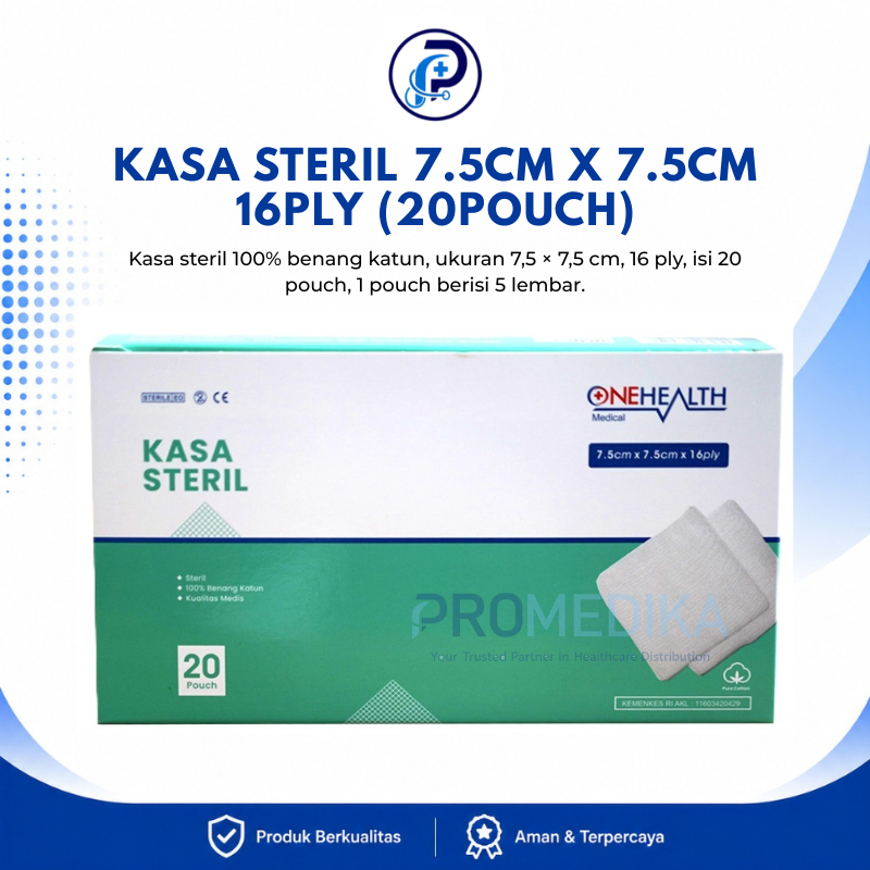 KASA STERIL 7.5CM X 7.5CM 16PLY (20POUCH)