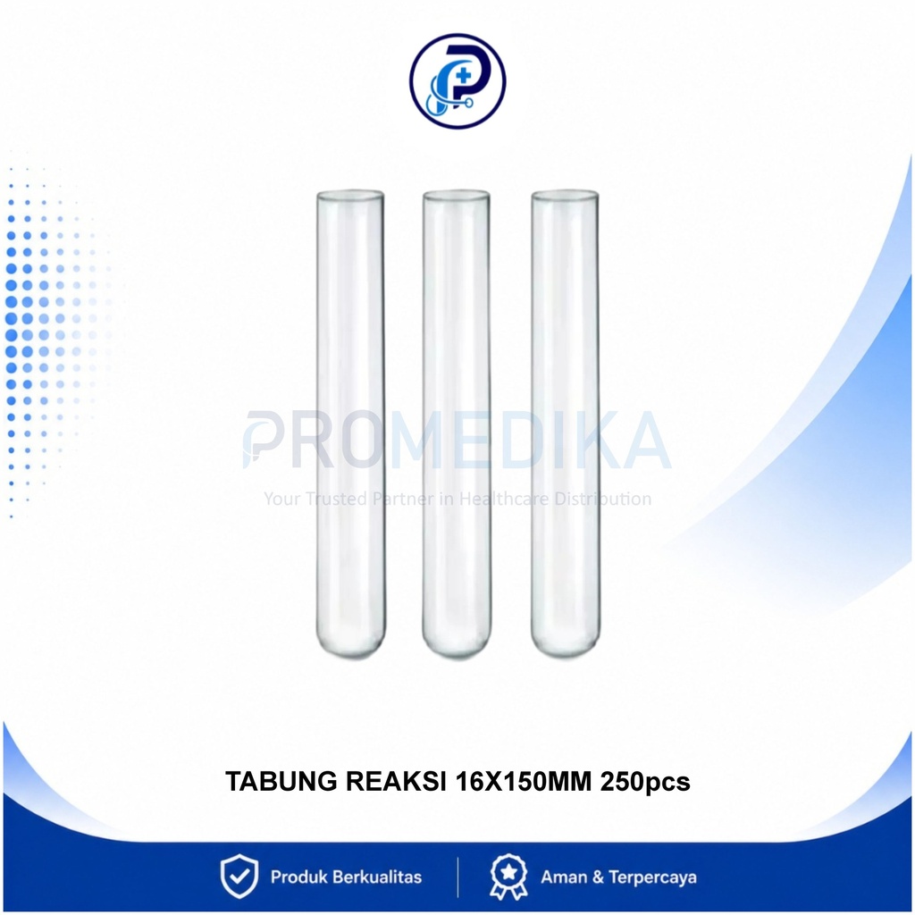 Tabung Reaksi Test Tube 16x150mm OneMed Box Isi 250 pcs