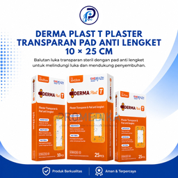 [OH-BMHP-00022] DERMA PLAST T PLASTER TRANSPARAN PAD ANTI LENGKET 10 × 25 CM