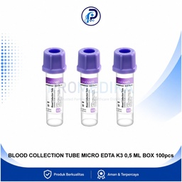 [OM-BMHP-00033] OneMed Tabung Darah Blood Collection Tube Micro EDTA K3 0.5 ml Isi 100 pcs