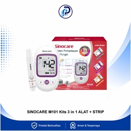 [SINOCARE-DPM-00001] Sinocare Alat Cek Gula Darah Kolesterol dan Asam Urat Sinocare M101 3in1 Tanpa Koding
